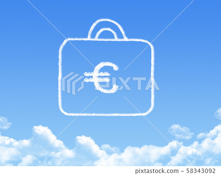 Money bag cloud shape 58343092