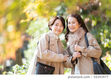 旅行，女性，秋天 58343477