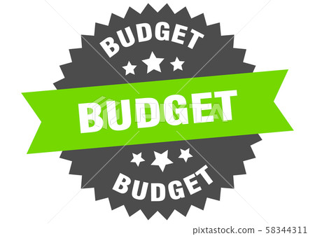 budget sign. budget green-black circular band-插圖素材 [58344311] - PIXTA圖庫