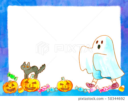 Pumpkin and ghost 01 58344692