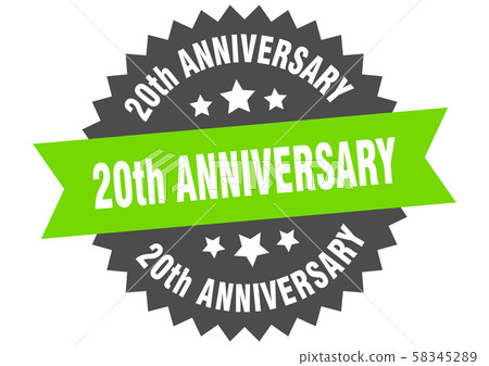 20th anniversary sign. 20th anniversary 20th anniversary sign. 20th anniversary 58345289