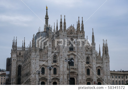 Milan Cathedral Duomo Cloudy Milan Cathedral Duomo Cloudy 58345572