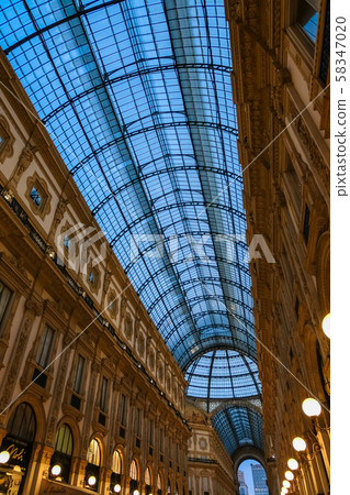 Milan Vittorio Emanuele II Galleria evening Milan Vittorio Emanuele II Galleria evening 58347020
