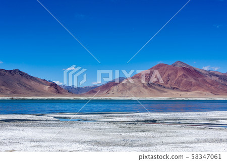 Salt lake Tso Kar in Himalayas, Ladakh Salt lake Tso Kar in Himalayas, Ladakh 58347061