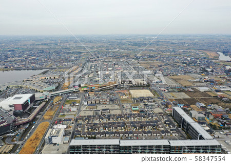 Aerial view of Koshigaya Lake Town 58347554
