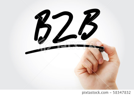Business To Business with marker 58347832