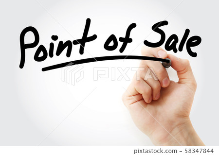 Hand writing Point of Sale with marker Hand writing Point of Sale with marker 58347844