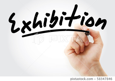 Hand writing Exhibition with marker 58347846