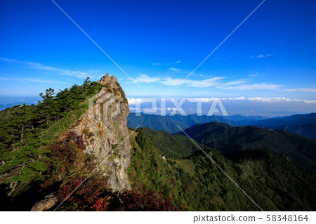 《Ishizuchiyama, Ehime Prefecture》 100 Famous Mountains of Japan Ishizuchiyama Southern tip to Tengu-dake and ridge route 58348164