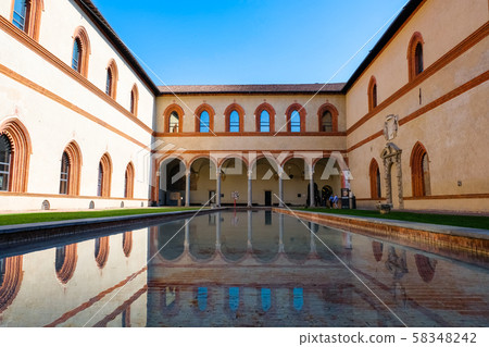 Milan Sforzesco Castle Ducal Court 58348242