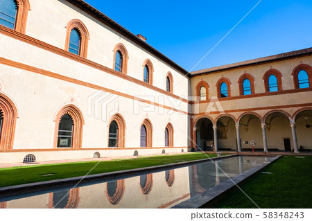 Milan Sforzesco Castle Ducal Court 58348243