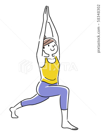 插圖素材:女人,瑜伽,姿勢 插圖素材:女人,瑜伽,姿勢 58348302