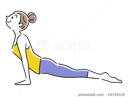 Illustration material: woman, yoga, pose 58348320
