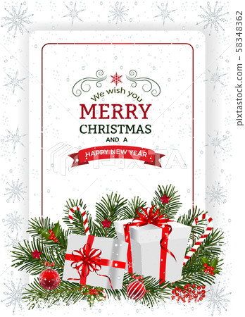 Christmas And New Year Greeting Card Christmas And New Year Greeting Card 58348362