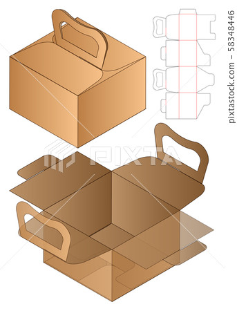 Box packaging die cut template design. 3d mock-up Box packaging die cut template design. 3d mock-up 58348446