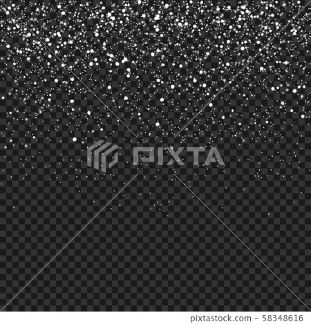 Falling snow background.Abstract snowflake background. Fall of snow. 58348616