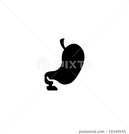 Web icon. Stomach black on white background Web icon. Stomach black on white background 58349545