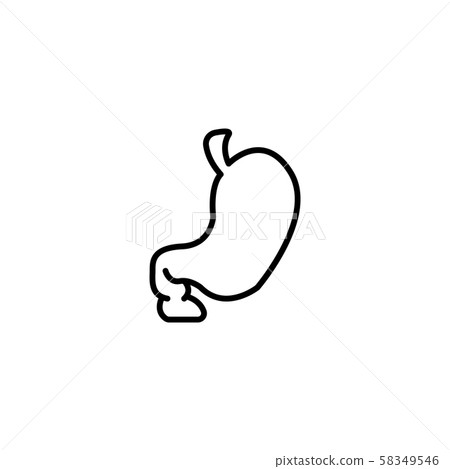 Web line icon. Stomach black on white background Web line icon. Stomach black on white background 58349546