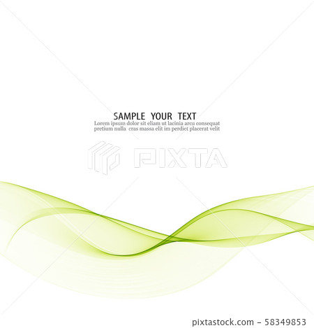 Abstract wave design element. Green wave. Abstract wave design element. Green wave. 58349853