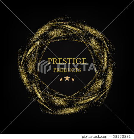 Gold magic glowing light. Glow swirl effect wave Gold magic glowing light. Glow swirl effect wave 58350881