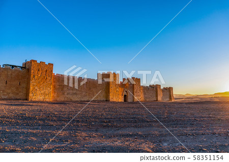 Fabricated scenery fortifications in Atlas Mountains at Studio for films and cinematography Fabricated scenery fortifications in Atlas Mountains at Studio for films and cinematography 58351154