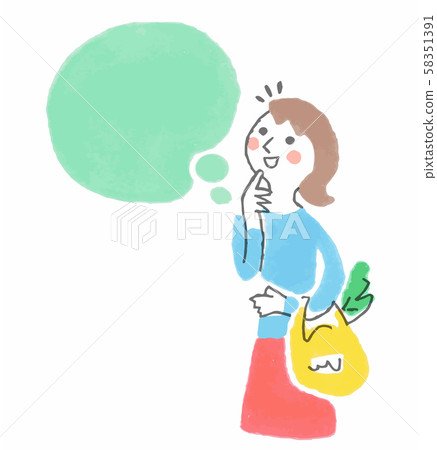 一個正在購物的女人 一個正在購物的女人 58351391