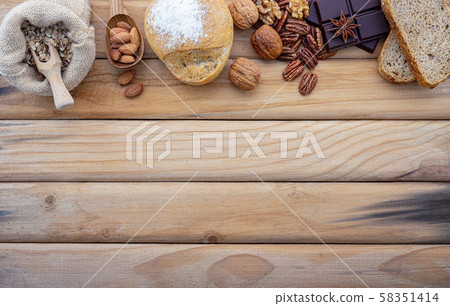 Ingredients for the healthy foods selection. The 58351414