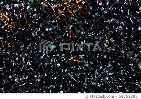 Steel scrap materials recycling. Aluminum chip 58355293
