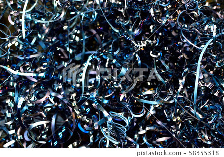 Steel scrap materials recycling. Aluminum chip 58355318
