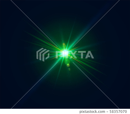 Glowing lens flare. Glare light effects with bokeh 58357070