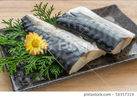 Salt mackerel fillet Salt mackerel fillet 58357319