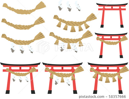 Illustration material torii 58357666