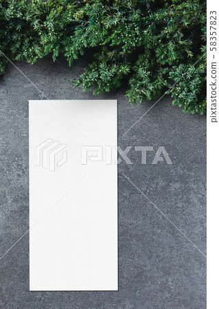 white vertical rectangle price-list or menu mockup 58357823