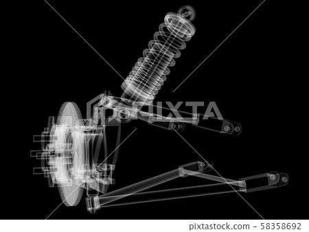 X-ray Car suspension and brake disk 58358692