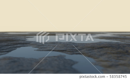 Abstract background. Ground with water against the sky 58358745