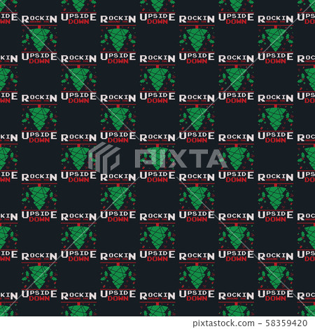 Funny Christmas seamless pattern, graphic print for ugly sweater xmas party, decoration with tree 58359420