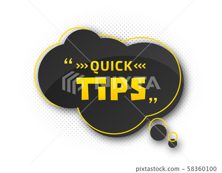 Useful quick tip. Trick suggesting advice and help 58360100