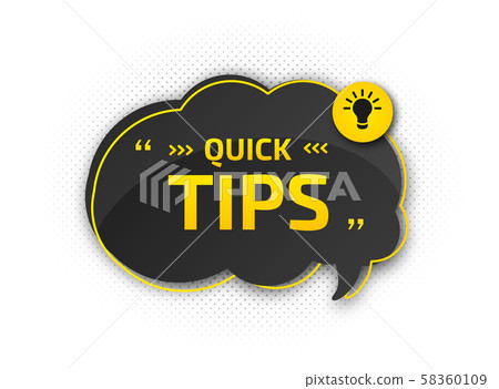 Useful quick tip. Trick suggesting advice and help 58360109
