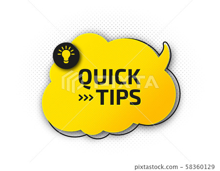 Useful quick tip. Trick suggesting advice and help 58360129