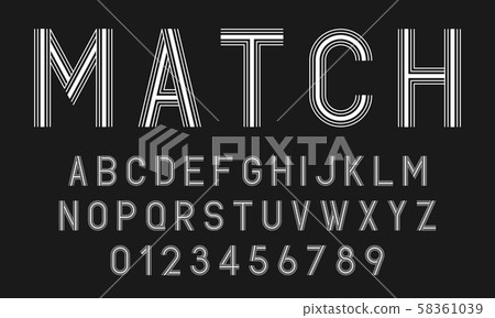 Set of alphabets lines fonts modern abstract - Stock Illustration ...