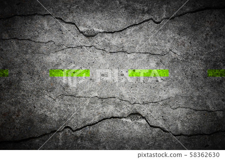 Hole on damage roadway asphalt 58362630