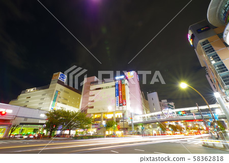 Scenery near Seiseki Sakuragaoka Station at night 58362818