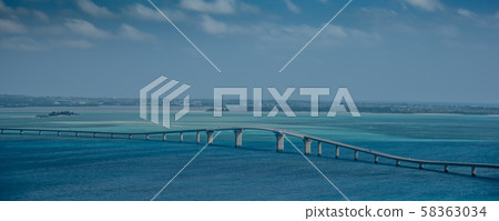Irabu Bridge in Okinawa. 58363034
