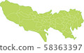 Simple map of Tokyo 58363397