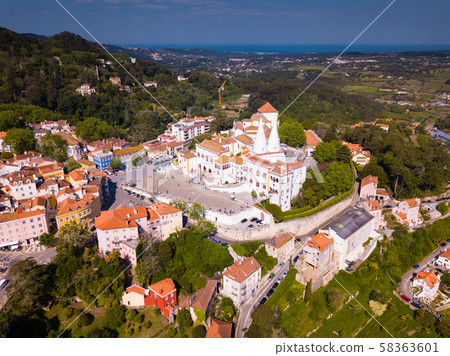 Landscape with Sintra National Palace 58363601