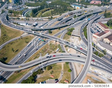 Barcelona flyover interchange Barcelona flyover interchange 58363654
