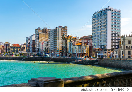Embankment of Gijon city, Asturias Embankment of Gijon city, Asturias 58364090