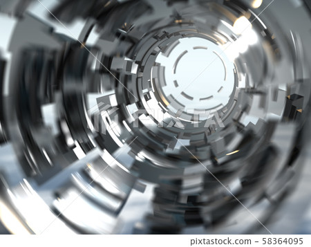 CG 3D Illustration Rotation Circle Center Background IT SF Future Direction Target Possibilities 58364095