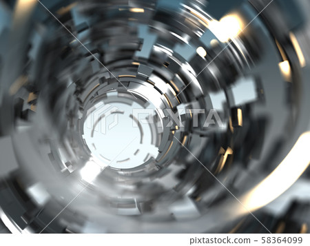 CG 3D Illustration Rotation Circle Center Background IT SF Future Direction Target Possibilities 58364099
