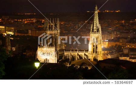 Night aerial cityscape of Burgos Night aerial cityscape of Burgos 58364697